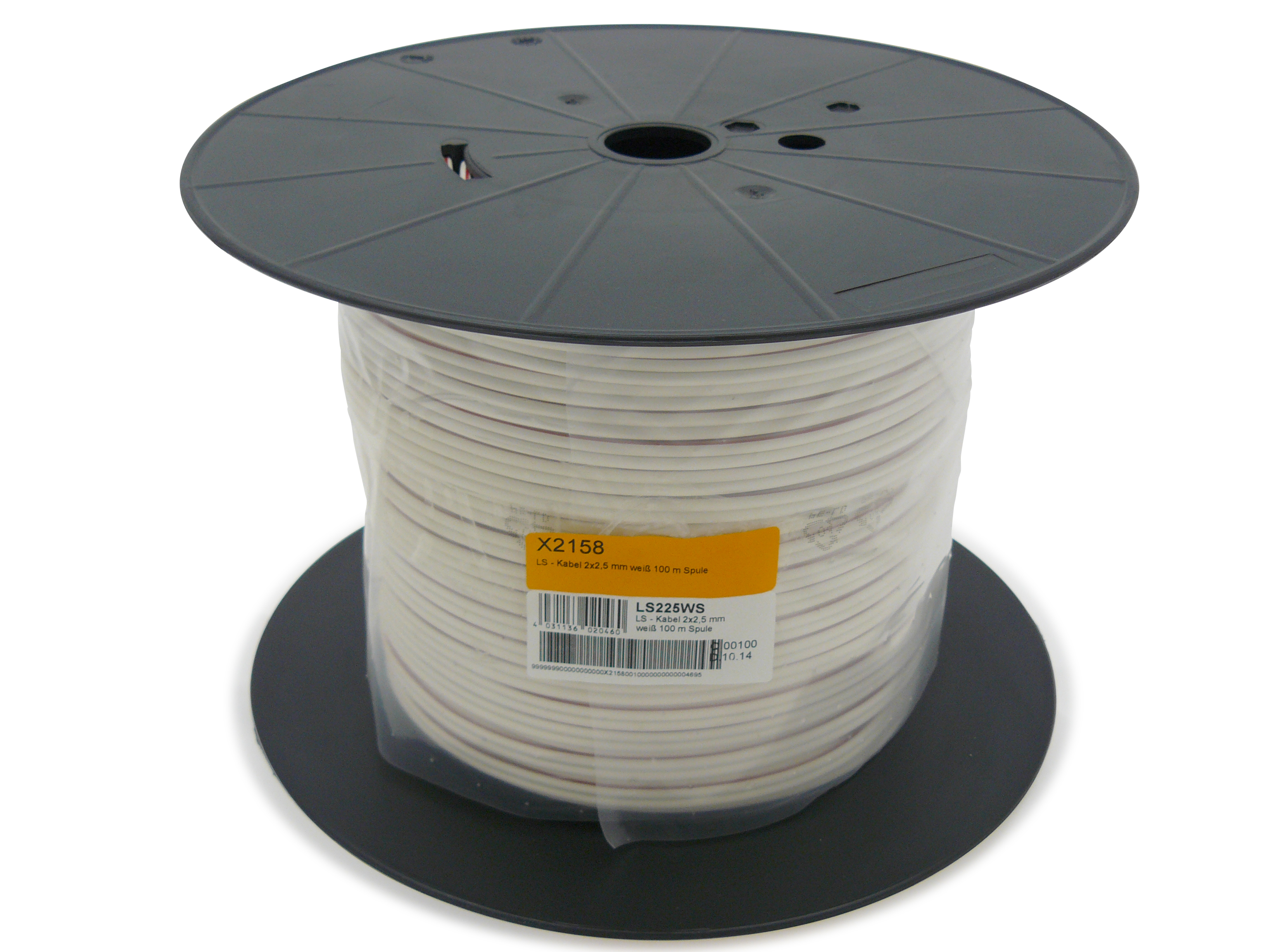 LS - Kabel 2x2,5 mm weiss 100 m Spule