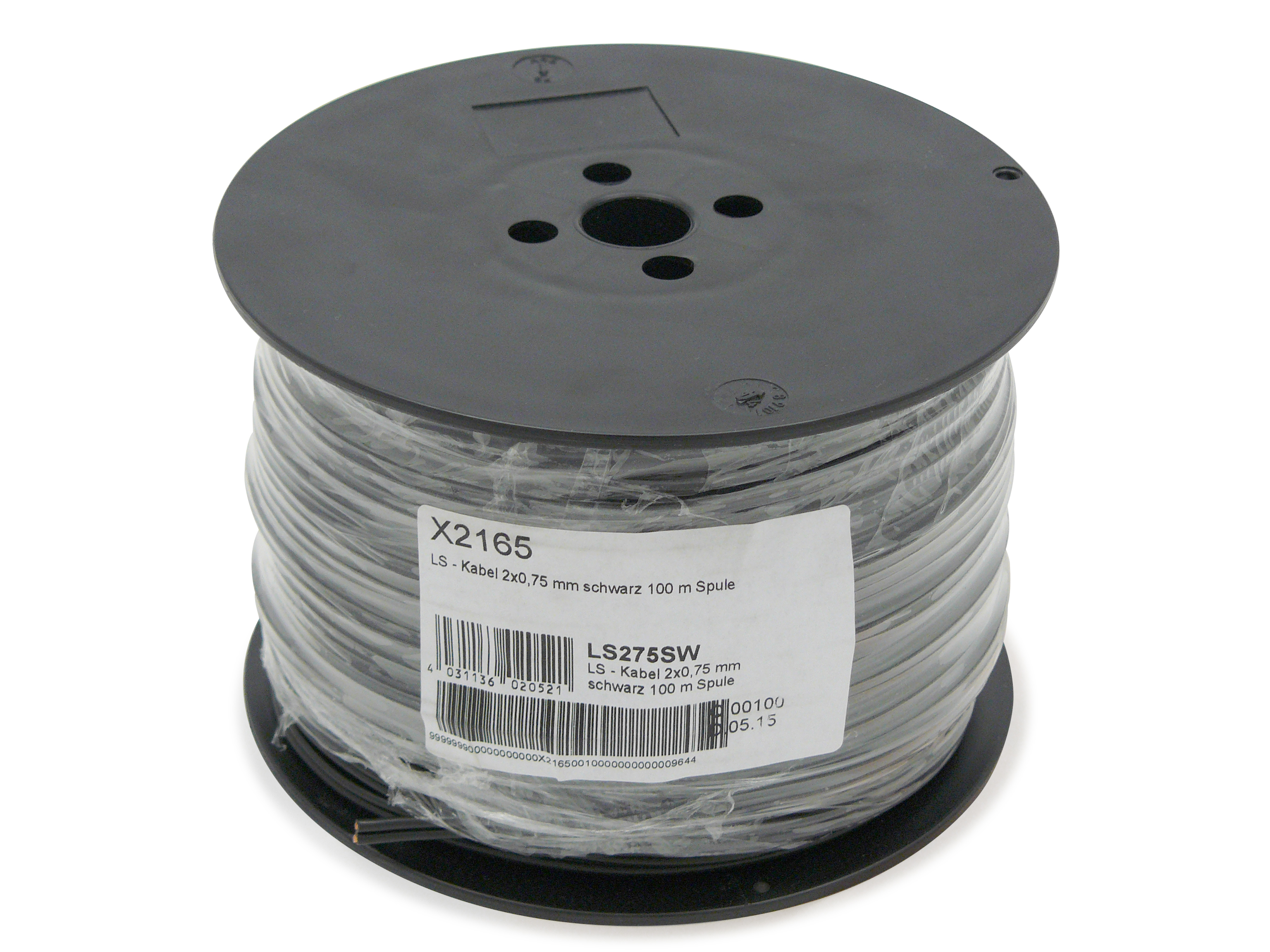 LS - Kabel 2x0,75 mm schwarz 100 m Spule