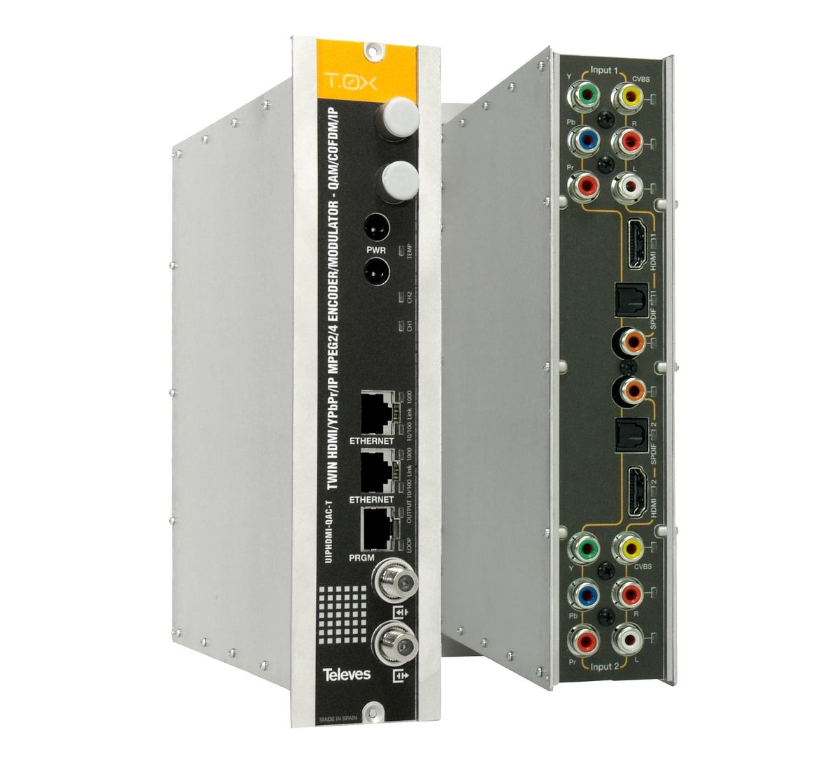 T-0X - TWIN-IP-Encoder / Modulator, 2 x HDMI/IP in QAM oder COFDM