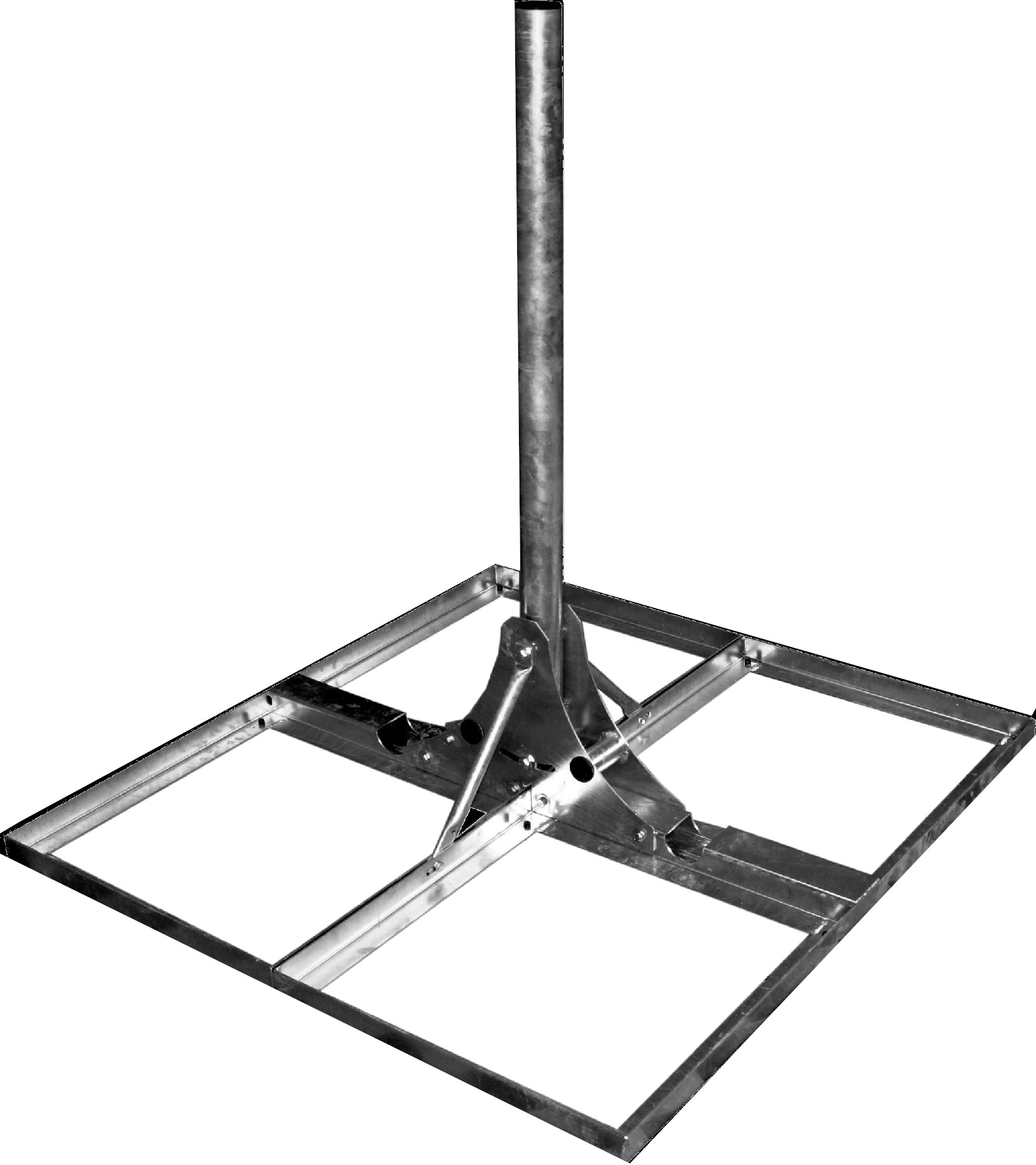 Flachdachständer 4 Betonplatten für 100cm Spiegel