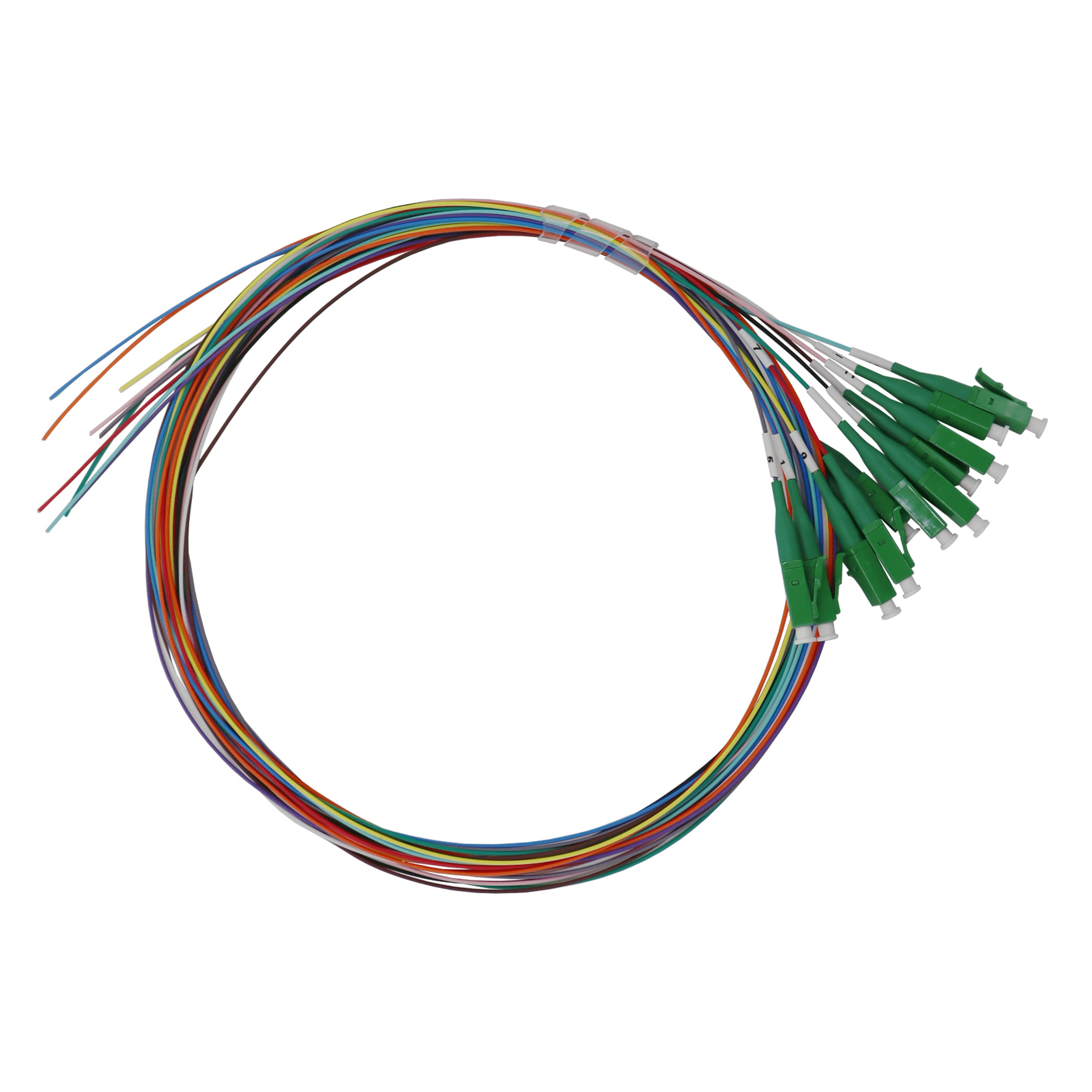 12 Stück - Pigtail-Patchkabel SM 1m LSFH LC/APC