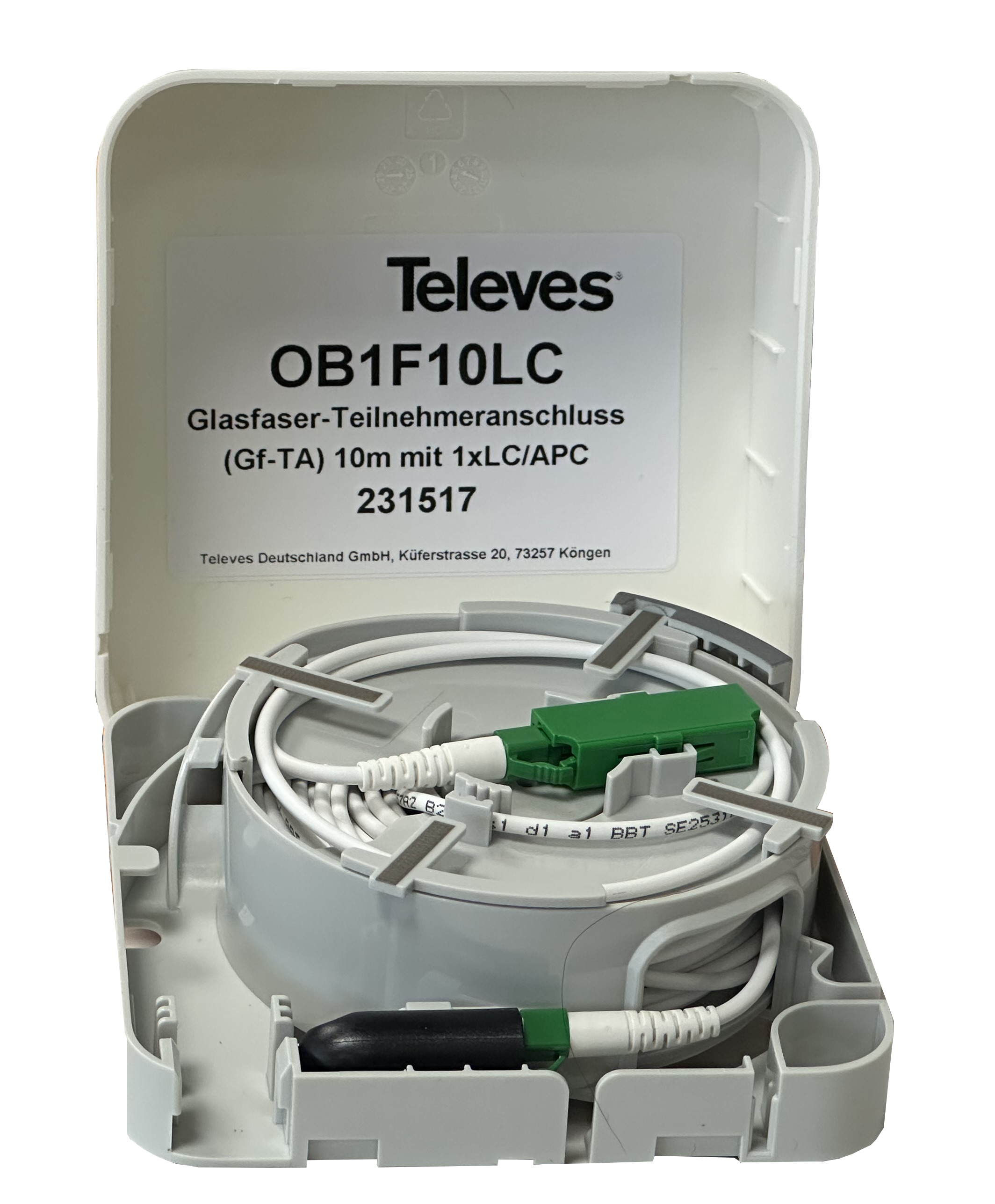 Optische Box 1 Ausgang mit 10m Kabel LC/APC