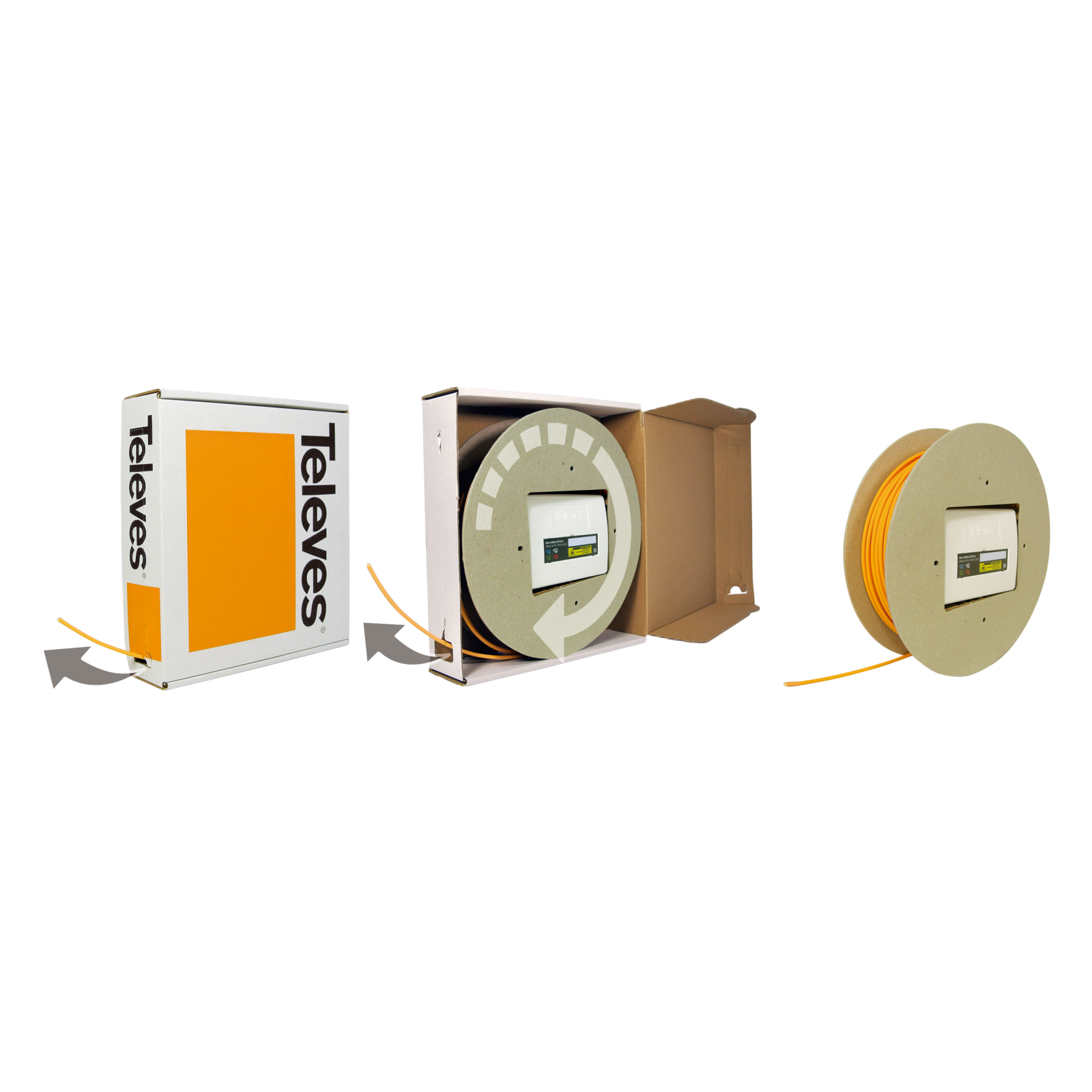 Optische Box 4 Ausgänge mit 15m Kabel, 4 x SCAPC