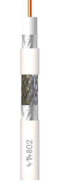 Koaxkabel 1,0/4,6 mm, 3-fach geschirmt 100 m Spule, Brandschutzklasse Eca